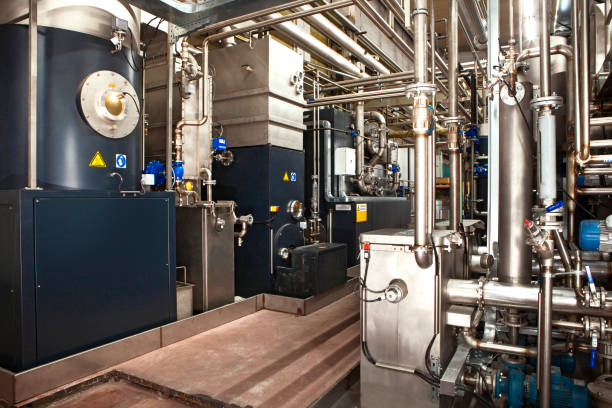 Modern refinery facility interior